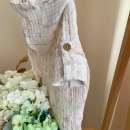 Bluza cu gluga din muselină pentru copii, Inimioare roz– bumbac 100% (1)